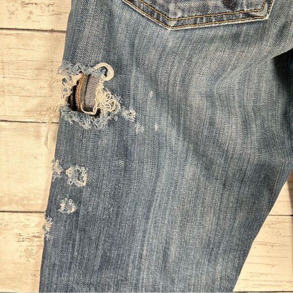 Citizen Of Humanity Destroyed Distressed Dita Petite Lowrise Bootcut Leg 26 Jean - Picture 6 of 11
